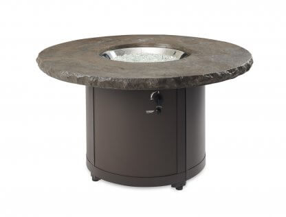 Marbleized Noche Beacon Supercast Chat Height - Gas Fire Pit Table - Image 3