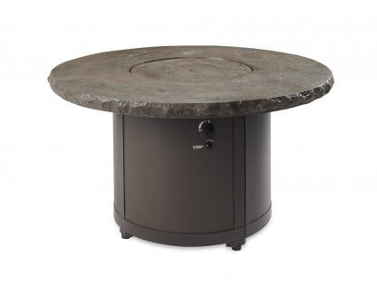 Marbleized Noche Beacon Supercast Chat Height - Gas Fire Pit Table - Image 2
