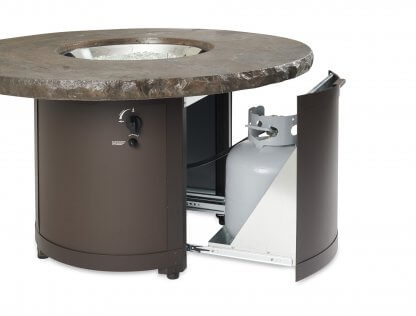 Marbleized Noche Beacon Supercast Chat Height - Gas Fire Pit Table - Image 4