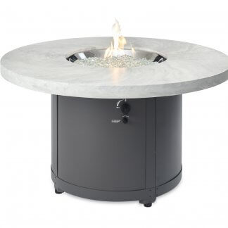 White Onyx Beacon Supercast Chat Height - Gas Fire Pit Table