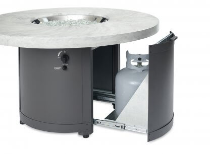 White Onyx Beacon Supercast Chat Height - Gas Fire Pit Table - Image 3