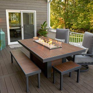 Kenwood Linear Dining Height - Gas Fire Pit Table