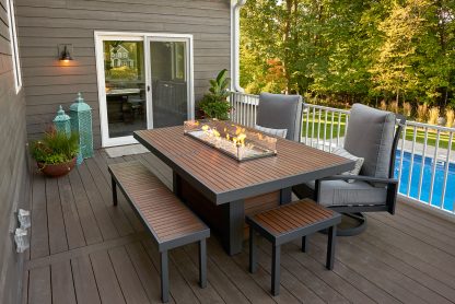 Kenwood Linear Dining Height - Gas Fire Pit Table