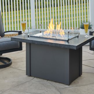 Havenwood with Carbon grey Everblend top & Graphite Grey base - Fire Pit Table