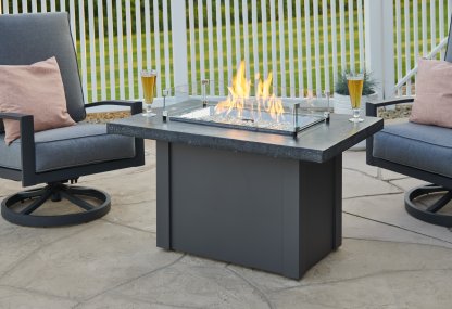 Havenwood with Carbon grey Everblend top & Graphite Grey base - Fire Pit Table