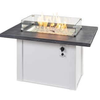 Havenwood with Carbon Grey Everblend top & White base - Fire Pit Table