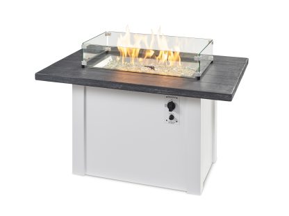 Havenwood with Carbon Grey Everblend top & White base - Fire Pit Table