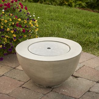 12" Round Grey Glass Burner Cover - 12RGGC