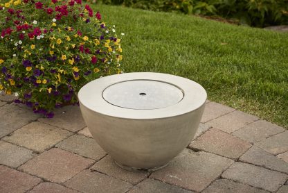 12" Round Grey Glass Burner Cover - 12RGGC
