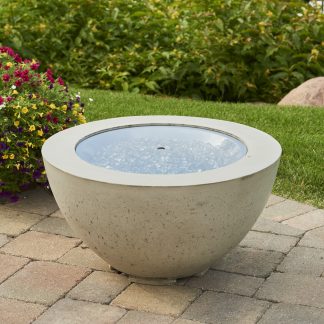 20" Round Grey Glass Burner Cover - 20RGGC