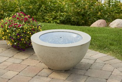 20" Round Grey Glass Burner Cover - 20RGGC