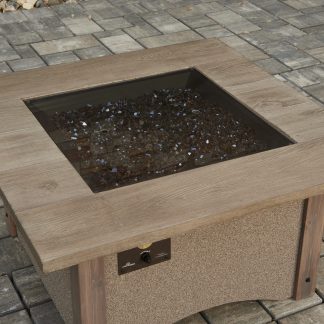 24" Square Grey Glass Burner Cover - 2424GGC