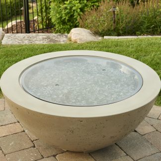 30" Round Grey Glass Burner Cover - 30RGGC