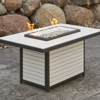Brooks - Rectangular "White" - Gas Fire Pit