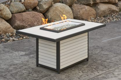 Brooks - Rectangular "White" - Gas Fire Pit