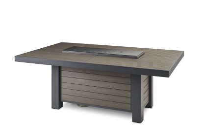 Brooks - Linear Dining Height "Taupe"- Gas Fire Pit - Image 2