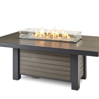 Brooks - Linear Dining Height "Taupe"- Gas Fire Pit