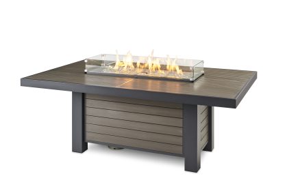 Brooks - Linear Dining Height "Taupe"- Gas Fire Pit