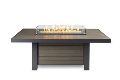 Brooks - Linear Dining Height "Taupe"- Gas Fire Pit - Image 3