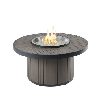 Brooks - Round Chat "Taupe"- Gas Fire Pit