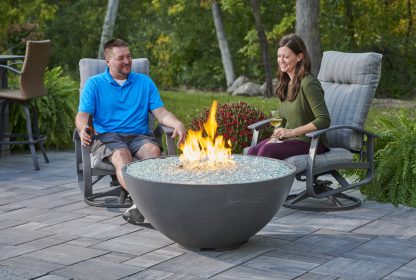 Cove Edge 42" - "Midnight Mist" - Gas Fire Pit Bowl - Image 3