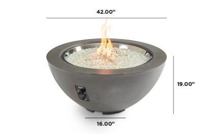 Cove 42" - "Midnight Mist" - Gas Fire Pit Bowl - Image 4