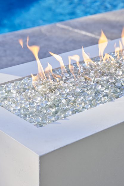 Cove 72" - "White" - Linear Gas Fire Pit Table - Image 3
