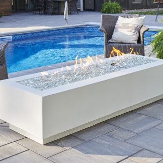Cove 72" - "White" - Linear Gas Fire Pit Table