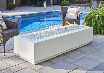 Cove 72" - "White" - Linear Gas Fire Pit Table