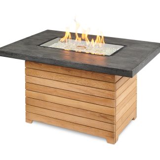 Darien Rectangular - "Stone Grey" - Gas Fire Pit Table