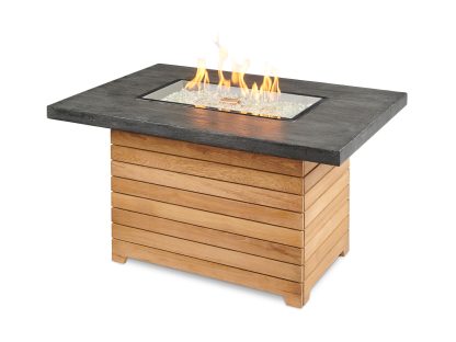 Darien Rectangular - "Stone Grey" - Gas Fire Pit Table