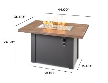 Havenwood with Driftwood Everblend top & Graphite Grey base - Fire Pit Table - Image 3