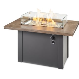 Havenwood with Driftwood Everblend top & Graphite Grey base - Fire Pit Table