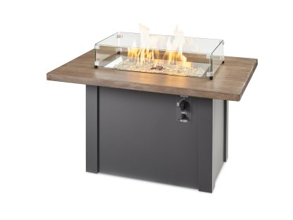 Havenwood with Driftwood Everblend top & Graphite Grey base - Fire Pit Table
