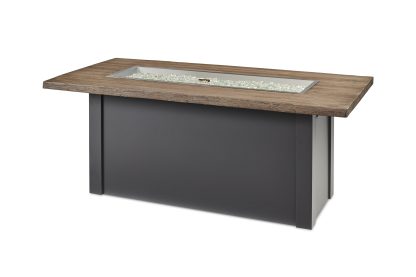 Linear Havenwood with Driftwood Everblend top & Graphite Grey base - Fire Pit Table - Image 2