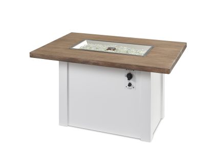 Havenwood with Driftwood Everblend top & White base - Fire Pit Table - Image 4