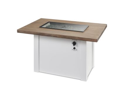 Havenwood with Driftwood Everblend top & White base - Fire Pit Table - Image 3