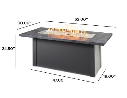 Havenwood with Carbon Grey Everblend top & Luverne Black base - Fire Pit Table - Image 5