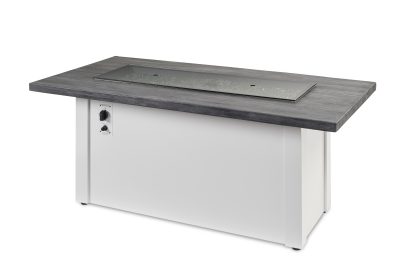 Linear Havenwood with Carbon Grey Everblend top & White base - Fire Pit Table - Image 3