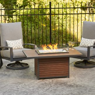 Kenwood Rectangular Chat Height - Gas Fire Pit Table